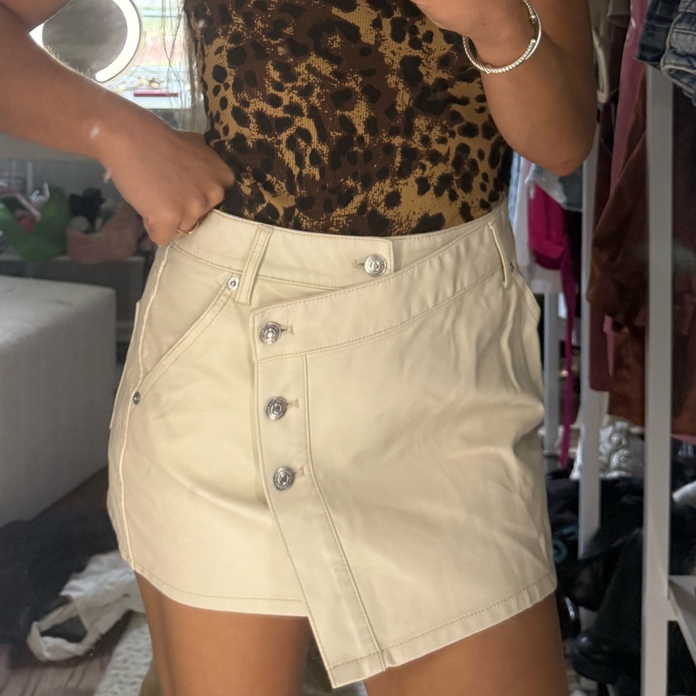 Free People faux leather skirt